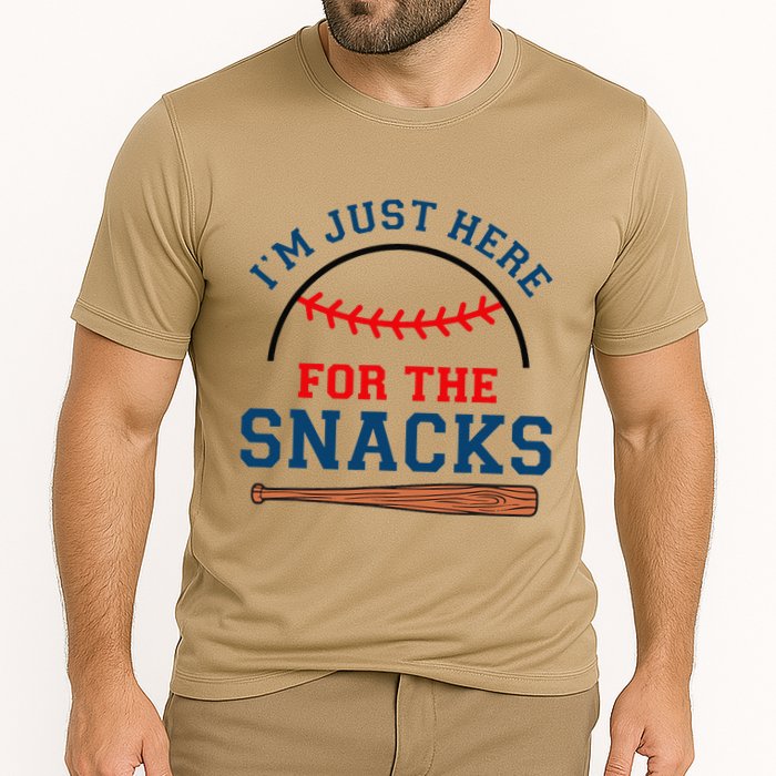 IM Just Here For The Snacks Funny Baseball Season Softball Cooling Performance Crew T-Shirt