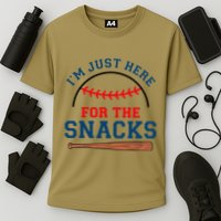 IM Just Here For The Snacks Funny Baseball Season Softball Cooling Performance Crew T-Shirt