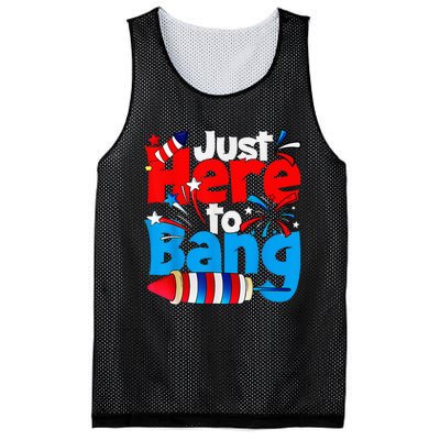 IM Just Here To Bang Funny Fourth Of July 4th Of July Mesh Reversible Basketball Jersey Tank