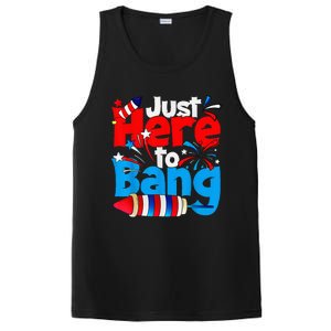 IM Just Here To Bang Funny Fourth Of July 4th Of July PosiCharge Competitor Tank