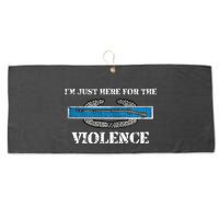 IM Just Here For The Cib Combat Infantryman Badge Grunt Large Microfiber Waffle Golf Towel