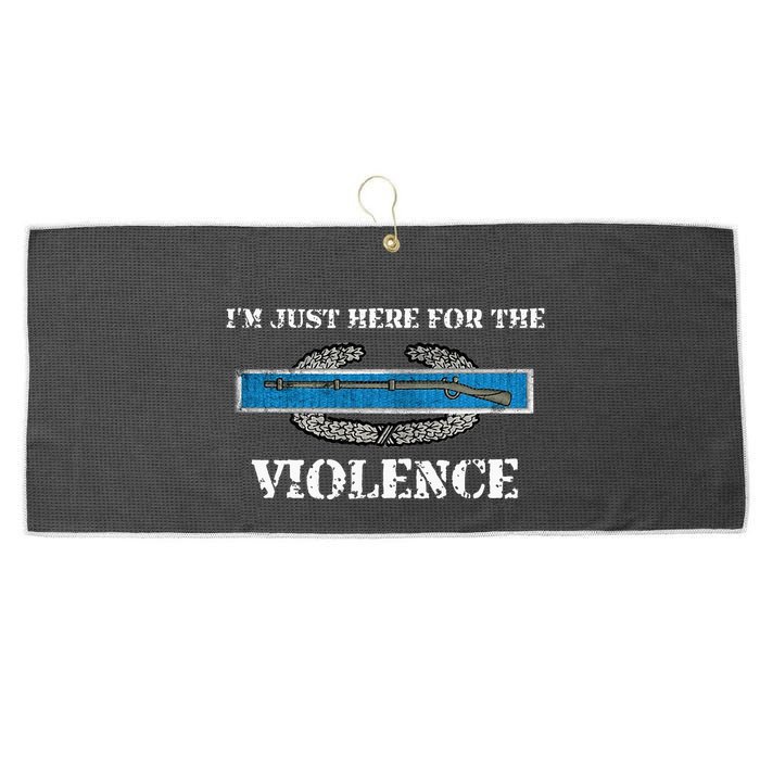 IM Just Here For The Cib Combat Infantryman Badge Grunt Large Microfiber Waffle Golf Towel