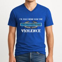 IM Just Here For The Cib Combat Infantryman Badge Grunt V-Neck T-Shirt