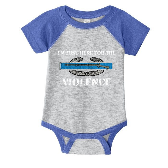 IM Just Here For The Cib Combat Infantryman Badge Grunt Infant Baby Jersey Bodysuit