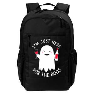 IM Just Here For The Boos Funny Halloween Wine Drinking Daily Commute Backpack