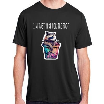 Im Just Here For The Free Food Raccoon Funny Gift Adult ChromaSoft Performance T-Shirt