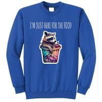 Im Just Here For The Free Food Raccoon Funny Gift Sweatshirt