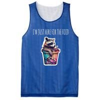 Im Just Here For The Free Food Raccoon Funny Gift Mesh Reversible Basketball Jersey Tank