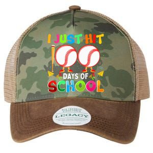 I Just Hit 100 Days Of School Baseball 100th Day Gift Legacy Tie Dye Trucker Hat