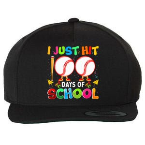 I Just Hit 100 Days Of School Baseball 100th Day Gift Wool Snapback Cap