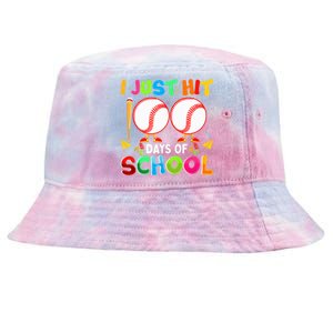 I Just Hit 100 Days Of School Baseball 100th Day Gift Tie-Dyed Bucket Hat