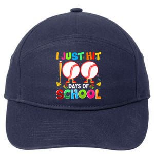 I Just Hit 100 Days Of School Baseball 100th Day Gift 7-Panel Snapback Hat