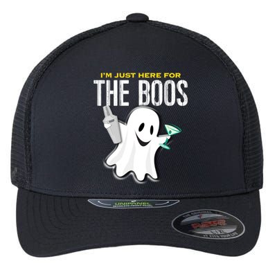 Im Just Here For The Boos Halloween Martini Shaker Meaningful Gift Flexfit Unipanel Trucker Cap