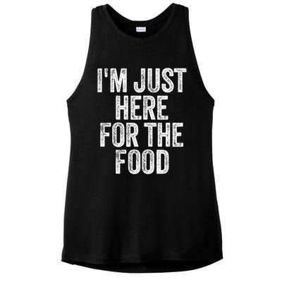 I'm Just Here For The Food Funny Humor Foodie Joke Gift Ladies PosiCharge Tri-Blend Wicking Tank