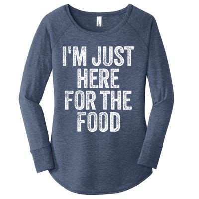 I'm Just Here For The Food Funny Humor Foodie Joke Gift Women's Perfect Tri Tunic Long Sleeve Shirt