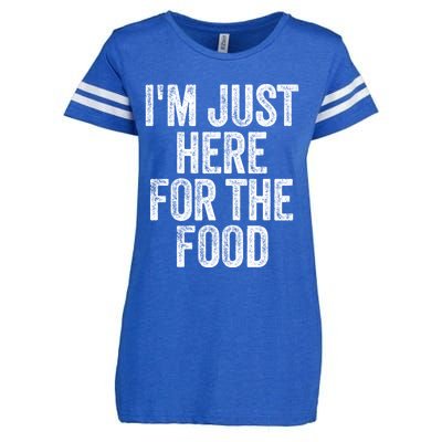 I'm Just Here For The Food Funny Humor Foodie Joke Gift Enza Ladies Jersey Football T-Shirt