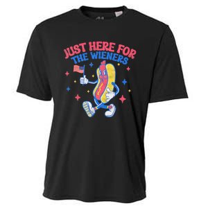 IM Just Here For The Wieners 4th Of July Hot Dog Cooling Performance Crew T-Shirt