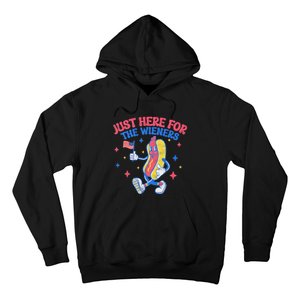 IM Just Here For The Wieners 4th Of July Hot Dog Hoodie