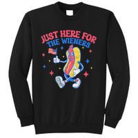 IM Just Here For The Wieners 4th Of July Hot Dog Sweatshirt