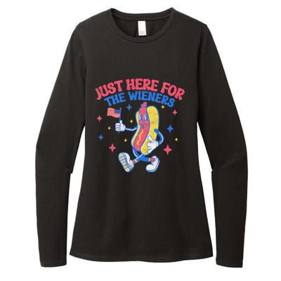 IM Just Here For The Wieners 4th Of July Hot Dog Womens CVC Long Sleeve Shirt