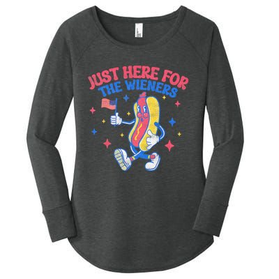 IM Just Here For The Wieners 4th Of July Hot Dog Women's Perfect Tri Tunic Long Sleeve Shirt