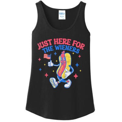 IM Just Here For The Wieners 4th Of July Hot Dog Ladies Essential Tank