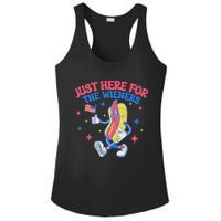 IM Just Here For The Wieners 4th Of July Hot Dog Ladies PosiCharge Competitor Racerback Tank