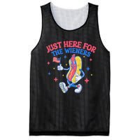 IM Just Here For The Wieners 4th Of July Hot Dog Mesh Reversible Basketball Jersey Tank