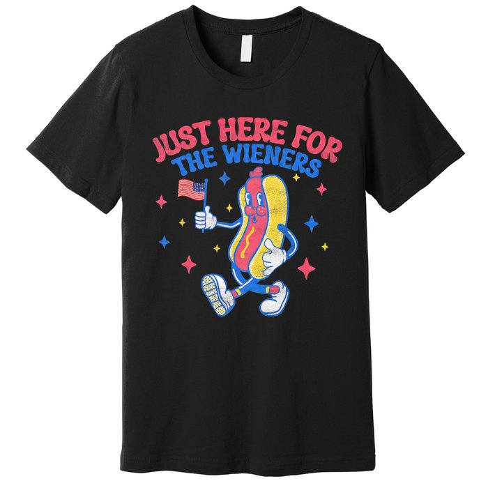 IM Just Here For The Wieners 4th Of July Hot Dog Premium T-Shirt