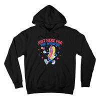 IM Just Here For The Wieners 4th Of July Hot Dog Tall Hoodie