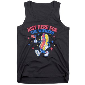 IM Just Here For The Wieners 4th Of July Hot Dog Tank Top