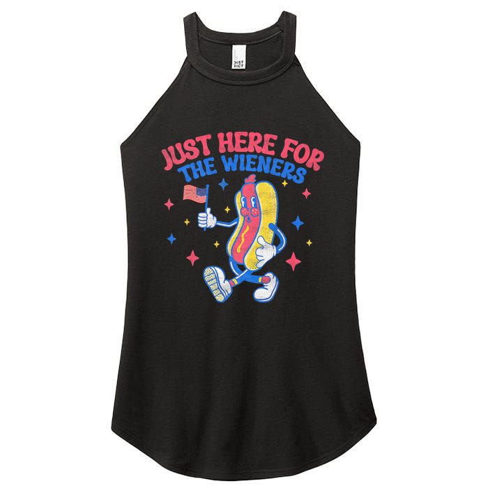 IM Just Here For The Wieners 4th Of July Hot Dog Women's Perfect Tri Rocker Tank