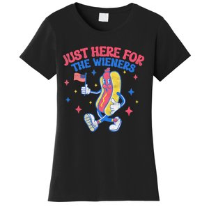 IM Just Here For The Wieners 4th Of July Hot Dog Women's T-Shirt