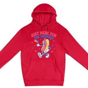 IM Just Here For The Wieners 4th Of July Hot Dog Premium Pullover Hoodie