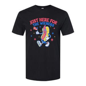 IM Just Here For The Wieners 4th Of July Hot Dog Softstyle CVC T-Shirt