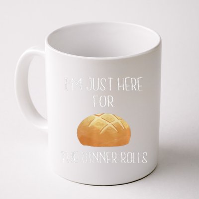 Im Just Here For The Dinner Rolls Funny Thanksgiving Premium Coffee Mug