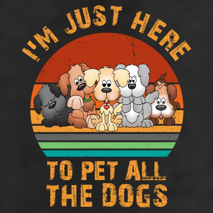 I'm Just Here To Pet All The Dogs Funny Dog Lover Vintage Trucker Hat