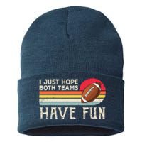 I Just Hope Both Teams Have Funny Football Sustainable Knit Beanie