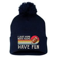 I Just Hope Both Teams Have Funny Football Pom Pom 12in Knit Beanie