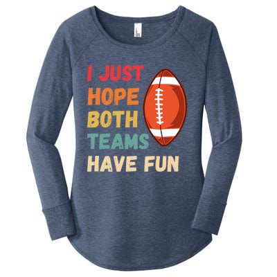 I Just Hope Both Teams Have Funny Fun Football Sports Fan Gift Women's Perfect Tri Tunic Long Sleeve Shirt