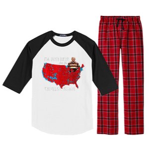 IM Just Here For The Deviled Eggs Funny Trump Christmas Raglan Sleeve Pajama Set