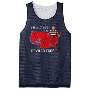 IM Just Here For The Deviled Eggs Funny Trump Christmas Mesh Reversible Basketball Jersey Tank