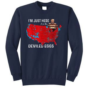 IM Just Here For The Deviled Eggs Funny Trump Christmas Tall Sweatshirt