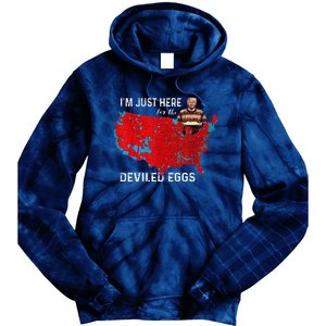 IM Just Here For The Deviled Eggs Funny Trump Christmas Tie Dye Hoodie