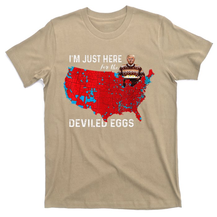 IM Just Here For The Deviled Eggs Funny Trump Christmas T-Shirt