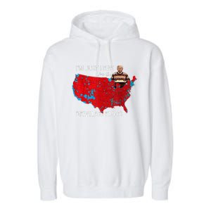 IM Just Here For The Deviled Eggs Funny Trump Christmas Garment-Dyed Fleece Hoodie