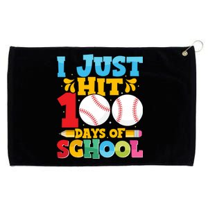 I Just Hit 100 Days Of School Baseball 100th Day Funny Gift Grommeted Golf Towel