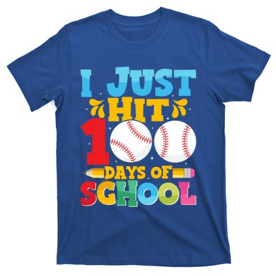 I Just Hit 100 Days Of School Baseball 100th Day Funny Gift T-Shirt