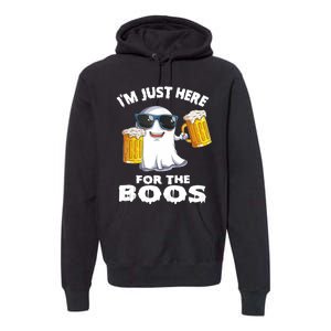 Im Just Here For The Boos Funny Halloween Premium Hoodie