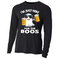 Im Just Here For The Boos Funny Halloween Cooling Performance Long Sleeve Crew